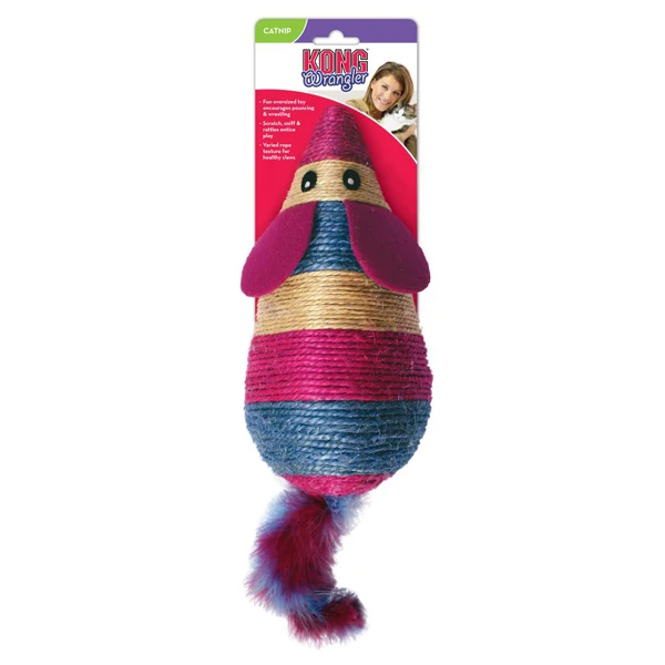 [035585426006] Kong Catnipli Wrangler Fare Peluş Kedi Oyuncağı