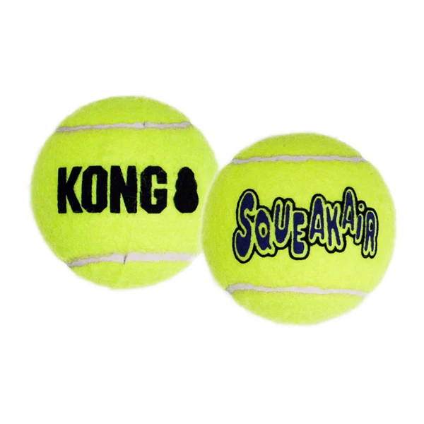 [035585775159] Kong Air Sq Sesli Tenis Top Köpek Oyuncağı 2 Adet (5 Cm, Small)