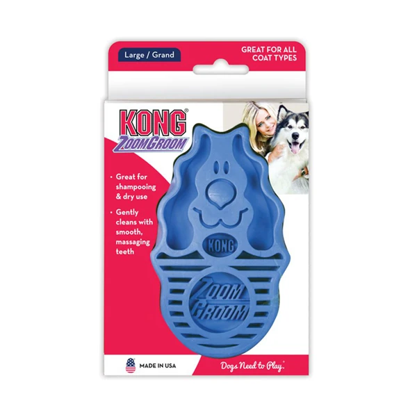 [035585511115] Kong ZoomGroom Kauçuk Köpek Tarağı