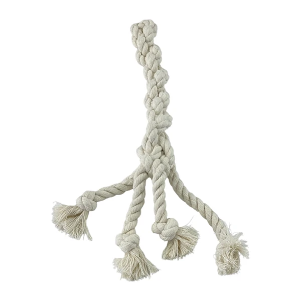 [PC500102] Pet Comfort 4 Düğümlü At Getir ve Diş Kaşıma Köpek Oyuncağı 100% Pamuk