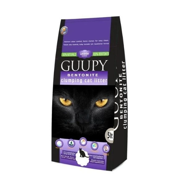 Guupy Lavanta Kokulu Bentonit Kedi Kumu