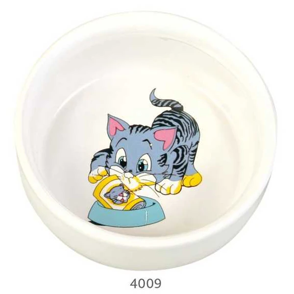 [4009] Trixie Seramik Kedi Mama ve Su Kabı Beyaz