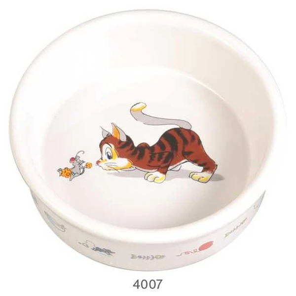 [4007] Trixie Kedi ve Köpek Seramik Mama ve Su Kabı Beyaz