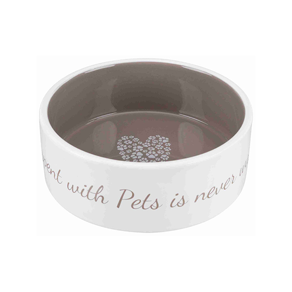 [25054] Trixie Kedi ve Köpek Seramik Mama Su Kabı Kahverengi (16 Cm, 0.80 Lt)