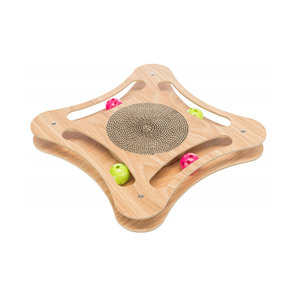 [48021] Trixie Wooden Catnipli ve Oyun Toplu Kedi Karton ve Ahşap Tırmalama