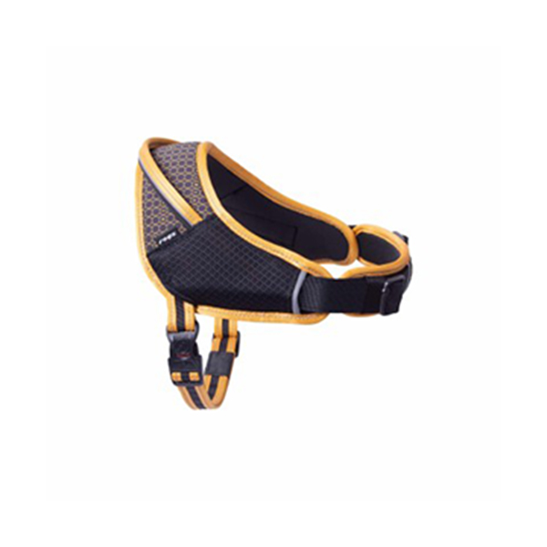 [RSJST87LO] Rogz Airtech Sport Tuig Emniyet Kilitli ve Dolgulu Köpek Göğüs Tasması Siyah/Hardal Large (61-77x60-83 Cm)