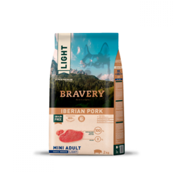 [8436538948750] Bravery Iberian Pork Küçük Irk Domuz Etli Tahılsız Light Yetişkin Köpek Maması