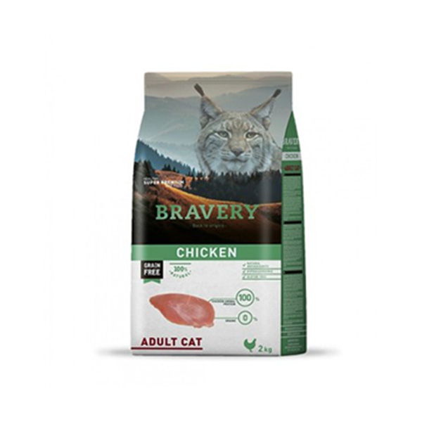 [8436538947616] Bravery Adult Tavuklu Yetişkin Kedi Maması (2 Kg)