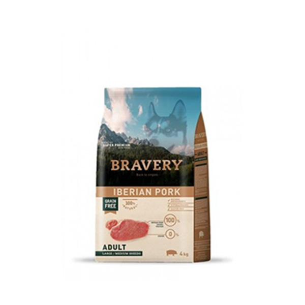[8436538946695] Bravery Küçük Irk Domuzlu Tahılsız Yetişkin Köpek Maması (2 Kg)