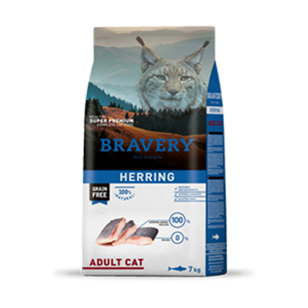 [8436538950678] Bravery Adult Herring Ringa Balıklı Tahılsız Yetişkin Kedi Maması (2 Kg)