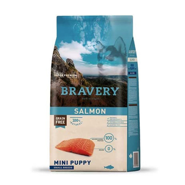 [8436538949191] Bravery Küçük Irk Somonlu Tahılsız Yavru Köpek Maması (2 Kg)