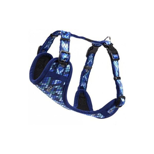 [RSJW255AB] Rogz Fashion Tuig Amphibian Desenli Köpek Göğüs Tasması Mavi Medium