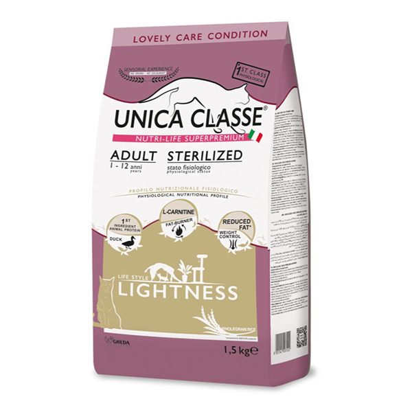 [8001541007222] Unica Classe Adult Sterilised Lightness Ördekli Kısırlaştırılmış Kedi Maması