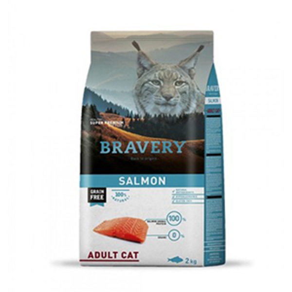 [8436538947647] Bravery Adult Somonlu Tahılsız Yetişkin Kedi Maması (2 Kg)
