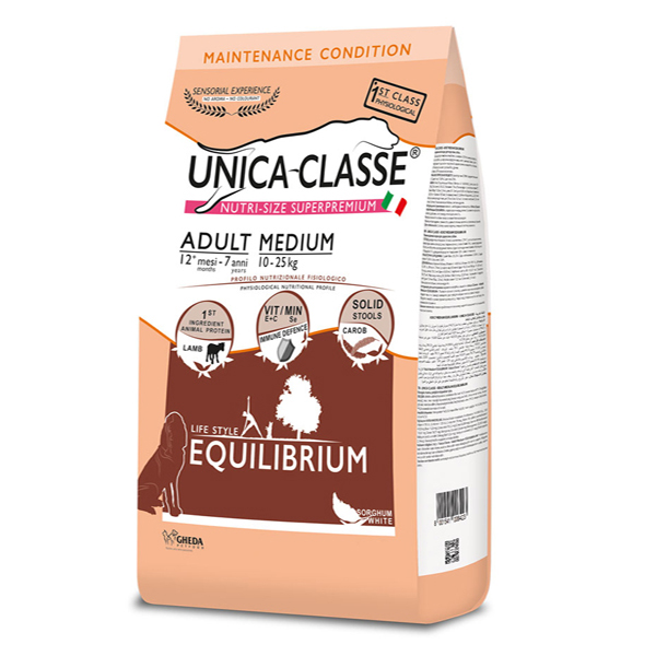 [8001541006492] Unica Classe Adult Equilibrium Kuzu Etli Orta Irk Yetişkin Köpek Maması