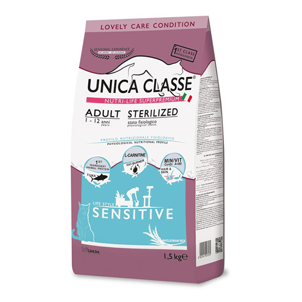 [8001541007239] Unica Classe Adult Sterilised Sensitive Ton Balıklı Kısırlaştırılmış Hassas Yetişkin Kedi Maması