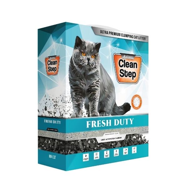 [JDW-CS010] Jadawa Clean Step Fresh Duty Aktif Karbonlu Topaklanan Bahar Kokulu Doğal Kedi Kumu (1 Adet)