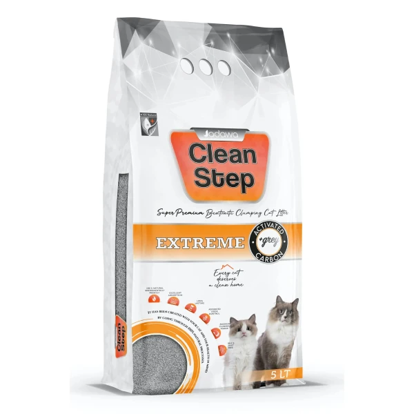 [JDW-CS014] Jadawa Clean Step Less Tracking Aktif Karbonlu Patilere Yapışmayan Topaklanan Kokusuz Doğal Kedi Kumu (1 Adet)