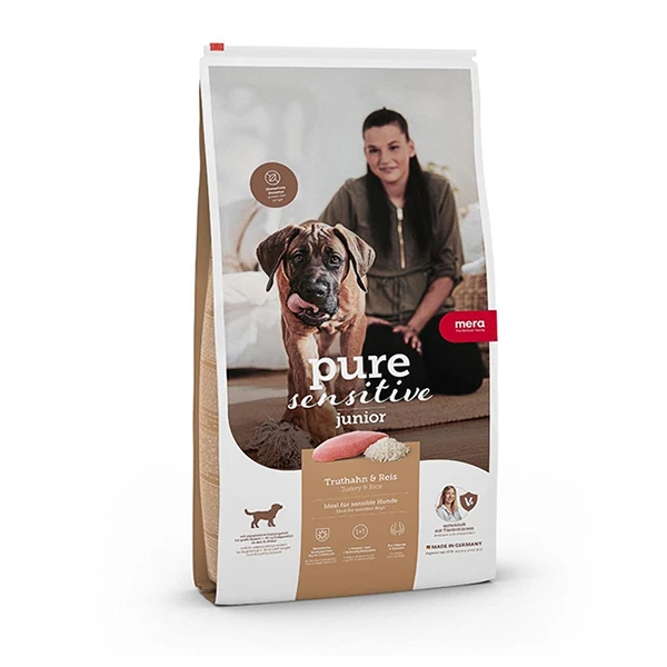 [4025877569340] Mera Pure Sensitive Junior Hindili Yavru Köpek Maması (4 Kg)