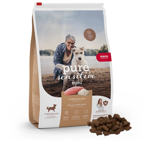 [4025877576348] Mera Pure Sensitive Mini Adult Hindi ve Pirinçli Yetişkin Köpek Maması