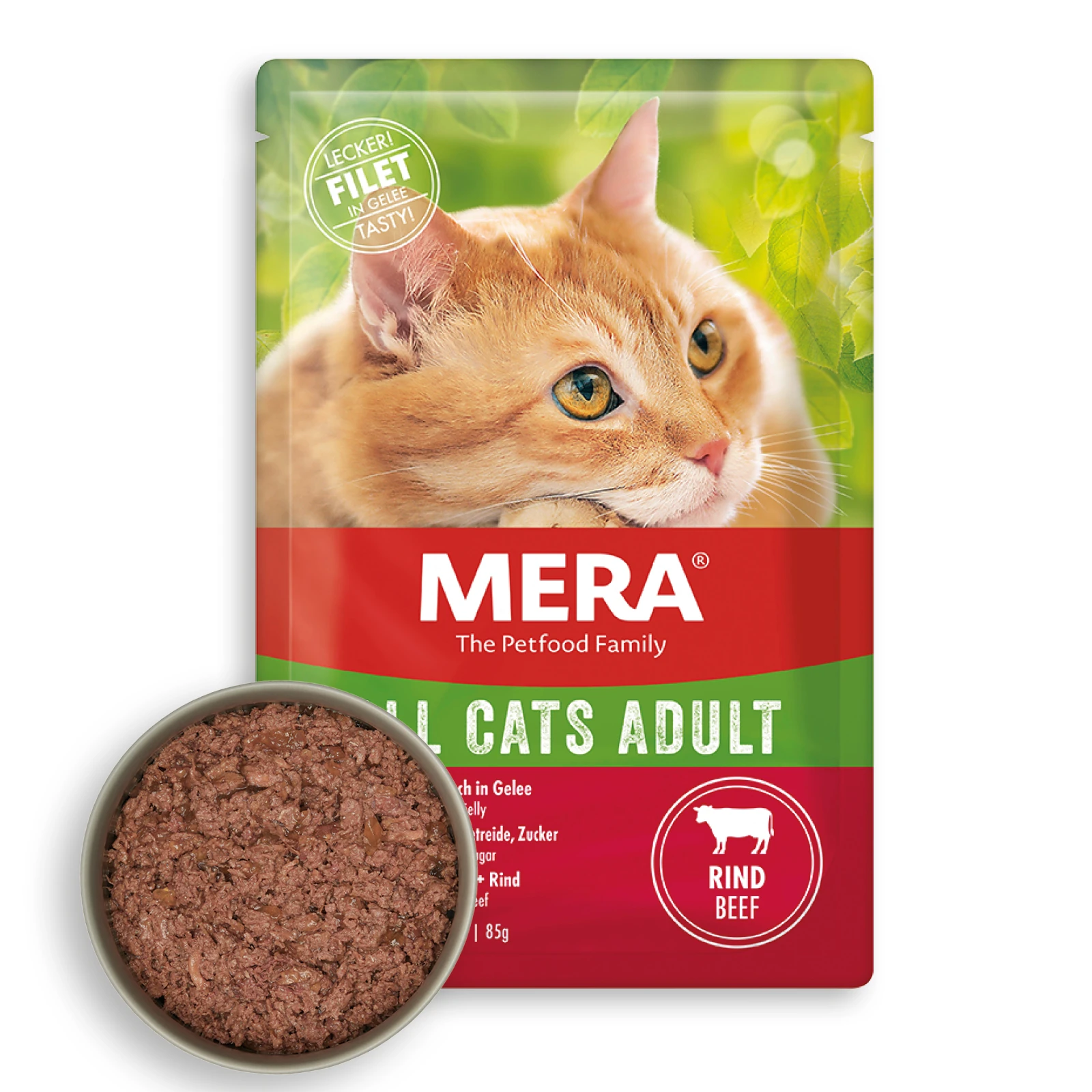 [4025877397011] Mera Tahılsız Biftekli Pouch Yetişkin Konserve Kedi Maması (1 Adet)