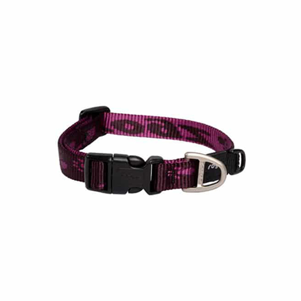 [RHB23E] Rogz Alpinist Halsband Desenli Köpek Boyun Tasması Mor Large (26x40 Cm)