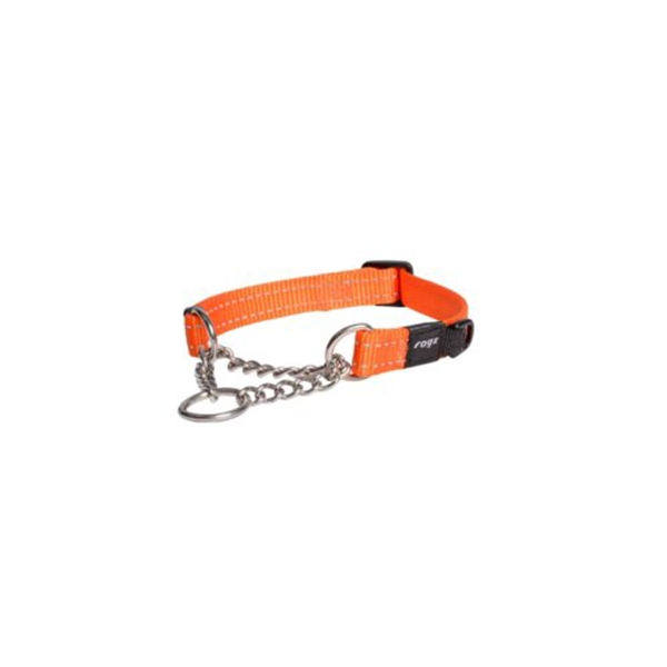 [RHC06D] Rogz Utility Control Chain Halsband Kontrol Zicirli Köpek Boyun Tasması Turuncu Large (2x37-56 Cm)