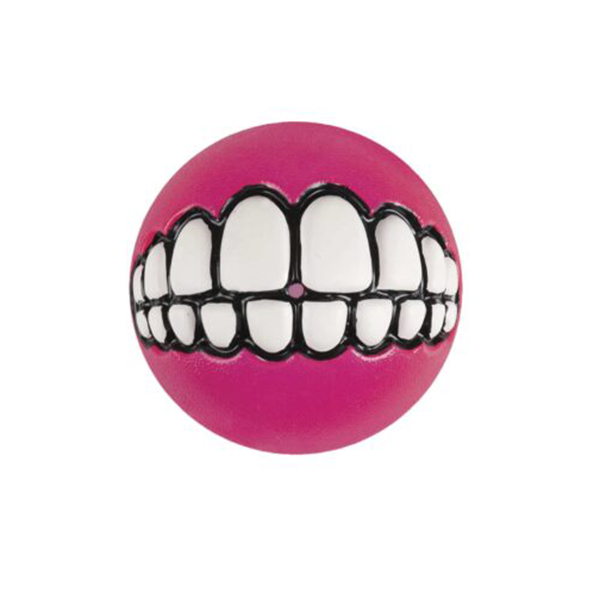 [RGR04K] Rogz Toyz Grinz Ödül Hazneli Köpek Oyun Topu Pembe Large (7.8 Cm)