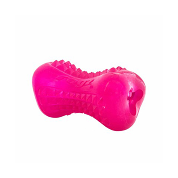 [RYU05K] Rogz Toyz Yumz Treat Diş Bakım ve Çiğneme Plastik Köpek Oyuncağı Pembe Small (15 Cm)