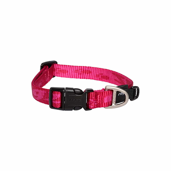 [RHB23K] Rogz Alpinist Halsband Desenli Köpek Boyun Tasması Pembe Large (26x40 Cm)