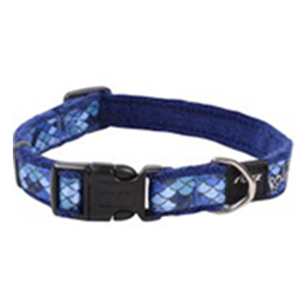 [RHB255AB] Rogz Fashion Halsband Karışık Desenli Köpek Boyun Tasması Mavi Medium (1.6x26-40 Cm)