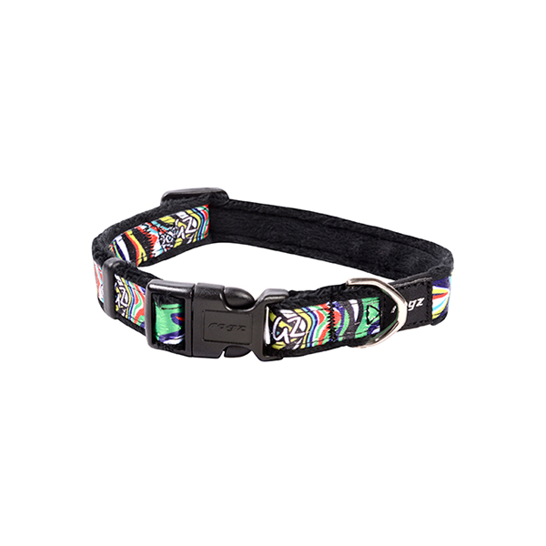 [RHB255WS] Rogz Fashion Halsband Karışık Desenli Köpek Boyun Tasması Siyah Medium (1.6x26-40 Cm)