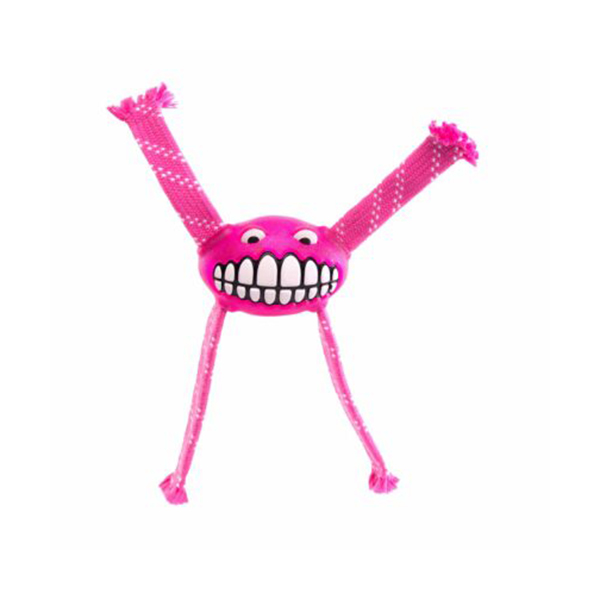 [RFGR03K] Rogz Toyz Grinz Flossy Gülen Surat Diş Bakım Köpek Oyuncağı Pembe Large (21 Cm)