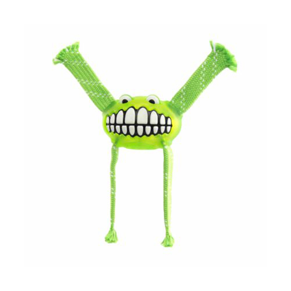 [RFGR03L] Rogz Toyz Grinz Flossy Gülen Surat Diş Bakım Köpek Oyuncağı Yeşil Large (21 Cm)