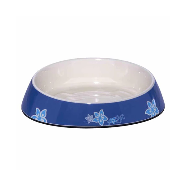 [RCBOWL31B] Rogz Catz Bowlz Fishcake Çiçek Desenli Plastik Kedi Mama ve Su Kabı