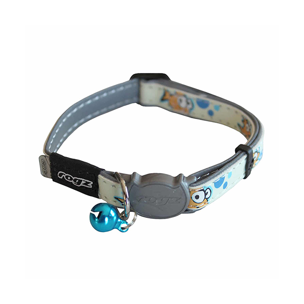 [RCB09G] Rogz Catz GlowCat Halsband Japon Balığı Desenli Çıngıraklı Kedi Boyun Tasması Small