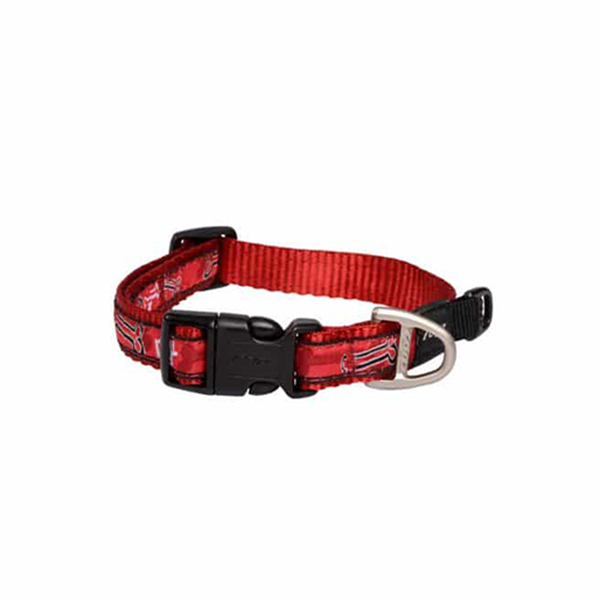 [RHB03CC] Rogz Fancy Dress Halsband Kemik Desenli Köpek Boyun Tasması Kırmızı Large (2x34-56 Cm)
