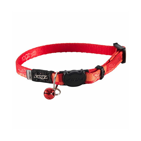 [RCB07N] Rogz Catz KiddyCat Halsband Kuş Desenli Dokuma Kedi Boyun Tasması Mavi Small