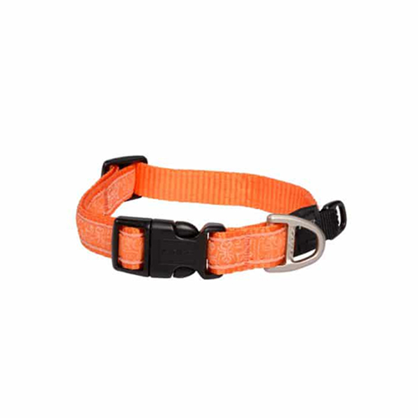 [RHB12CP] Rogz Fancy Dress Halsband Dokuma Köpek Boyun Tasması Turuncu Medium