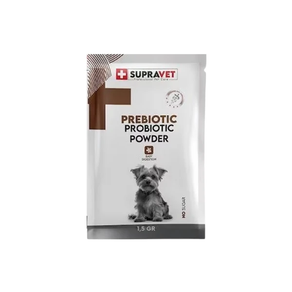 [SUP040] Supravet Bağışıklık Güçlendirici Köpekler için Toz Probiyotik ve Prebiyotik Takviyesi (1 Adet)