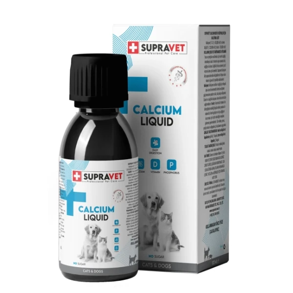 [SUP032] Supravet Calcium Kedi ve Köpekler için Sıvı Kalsiyum Damla