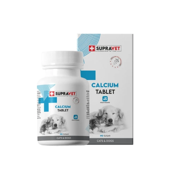 [SUP035] Supravet Calcium Kedi ve Köpekler İçin Kalsiyum Vitamin Tablet