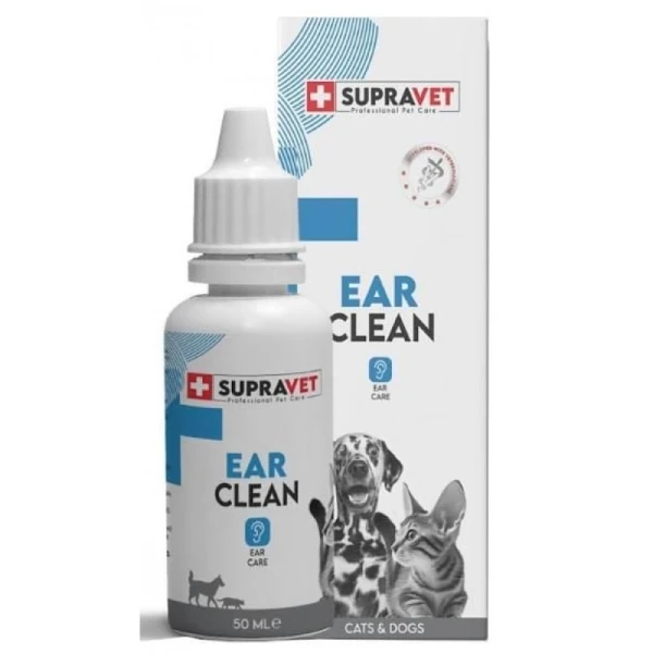 [SUP038] Supravet Ear Clean Kedi ve Köpek Kulak Temizleme Solüsyonu