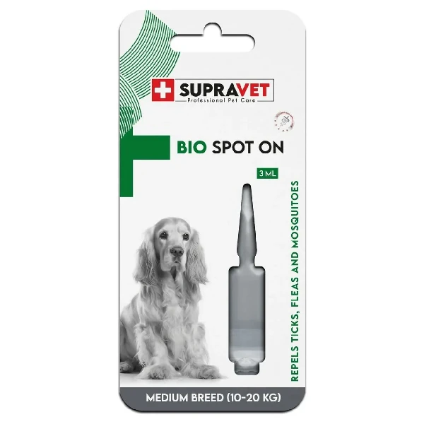 Supravet Orta Irk Köpek Deri ve Tüy Bakım Yağı Bit Pire Kene Dış Parazit Ense Damlası