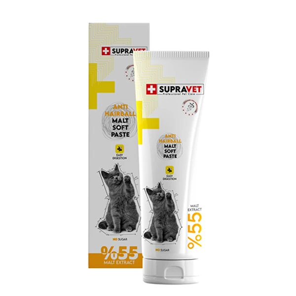[S.MAL.181431] Supravet Anti Hairball Tüy Yumağı Önleyici Kedi Malt Macunu (30 Gr)