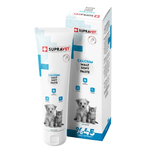 [SUP026] Supravet Calcium Kedi ve Köpekler için Kalsiyum Malt Paste