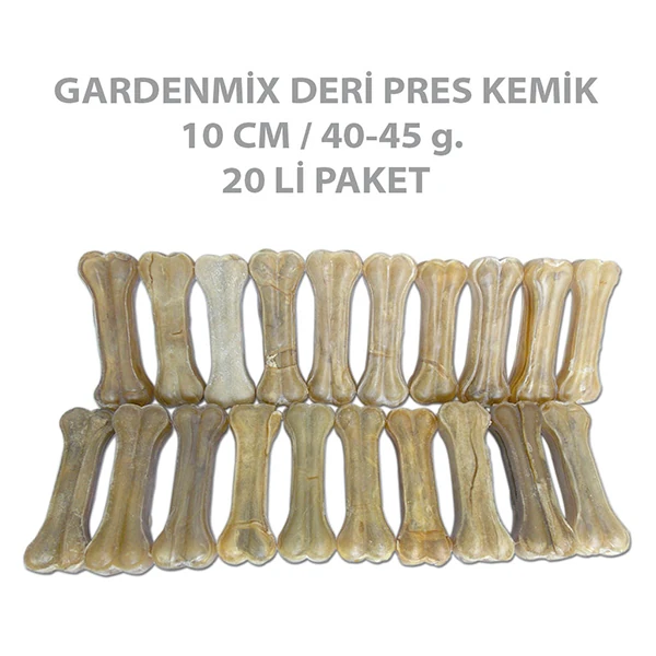 [541-YF8014A] Garden Mix Deri Pres Kemik Köpek Ödülü 20 Adet