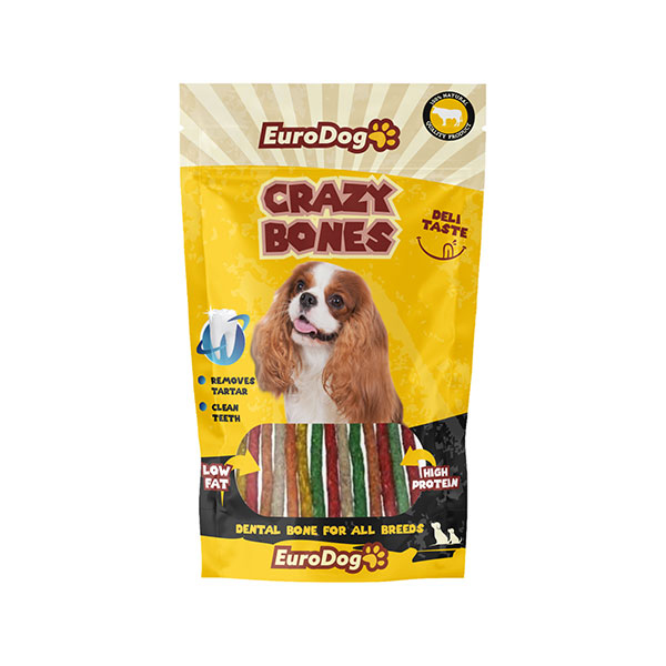 [458-5132] Euro Dog Crazy Bone Munchy Burgu Çubuk Köpek Kemik Ödül Maması