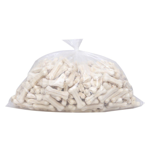 [7CMWHITE5KG] Delibon Deri Pres Kemik Köpek Ödülü (5 Kg, Beyaz, 7 Cm)