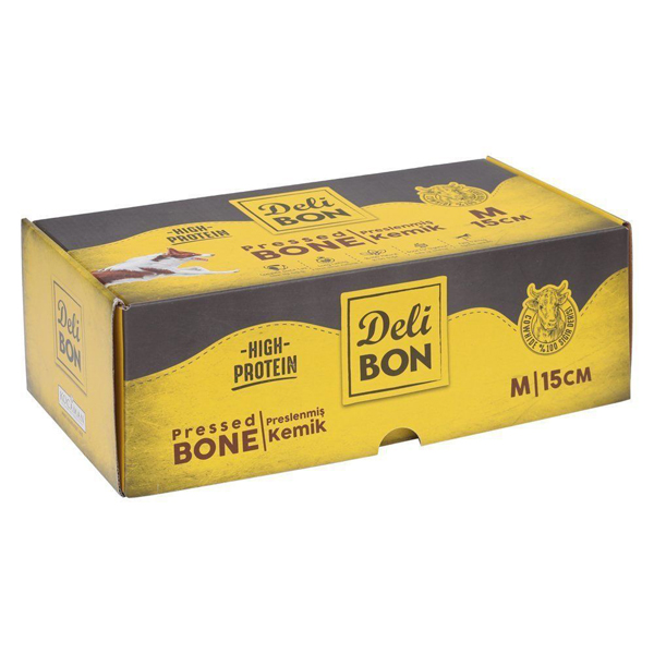 [SHR15CM24BOXNATURAL] Delibon Box Natural Press Köpek Kemik Ödülü Kutu 42 Adet (15 Cm, 1 Adet)